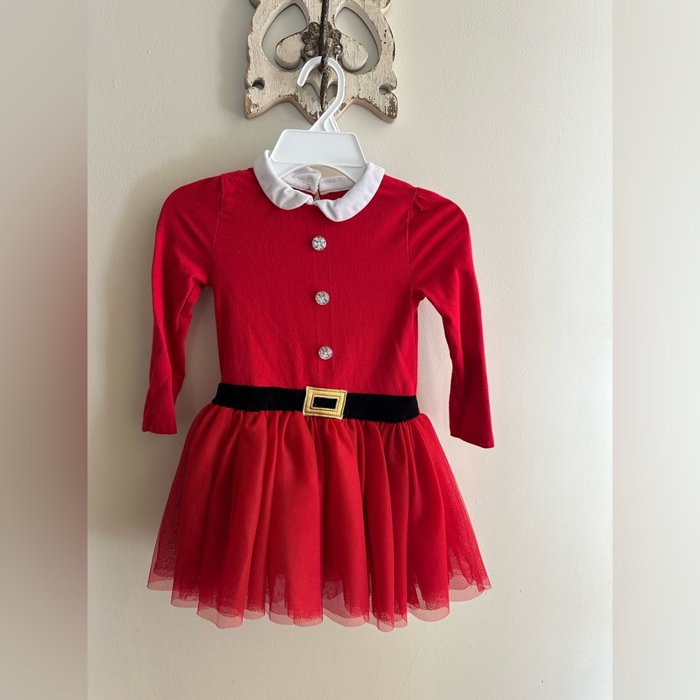 Christmas Girl dress Santa , holiday size 4T